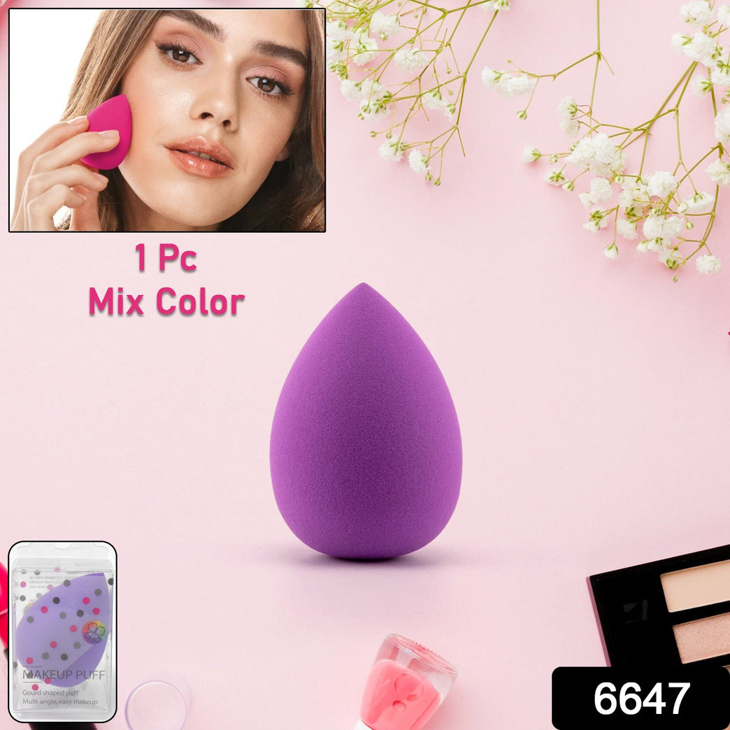 Makeup Sponge For Blending Liquid Foundations Powders And Creams (Multicolor 1 Pc)