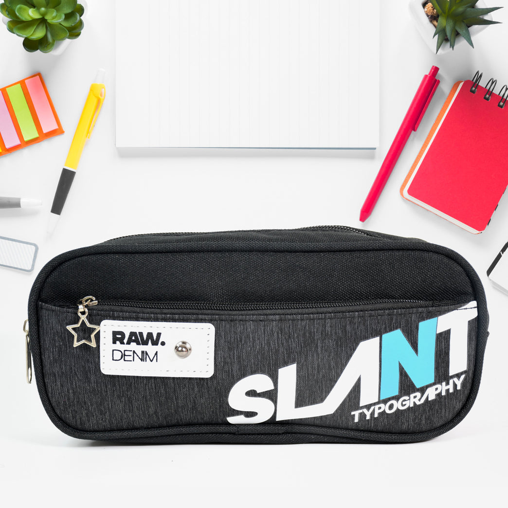 Pencil Pouch With Zipper (1 Pc 2 Compartment)
