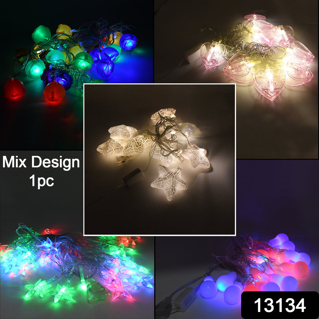 Home Decoration Diwali Wedding Led String Light Indoor And Outdoor Light Festival Decoration Led String Light Multi-color Light (1 Pc Mix Design)