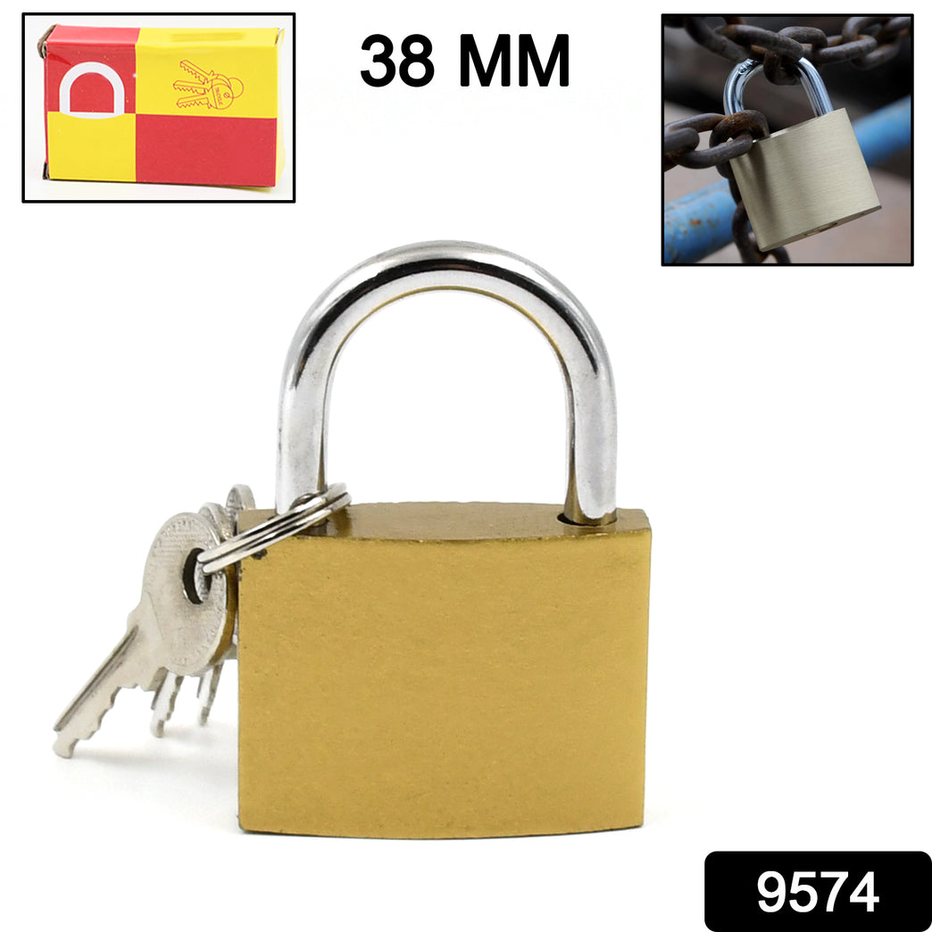Multipurpose Solid 3 Keys Padlock 38 Mm 1 Pc)