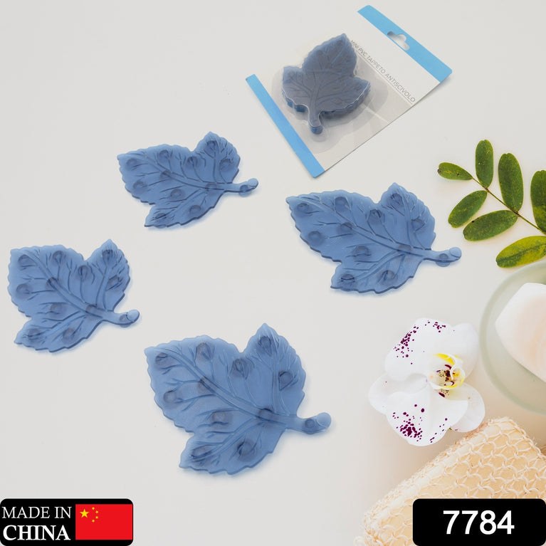 Mini Pvc Anti-slip Bat Mat Non Slip Baby Bath Mats Mini Child Safety Anti Slip Shower Mats Star Leaf Shaped For Kids (4 Pc Set)