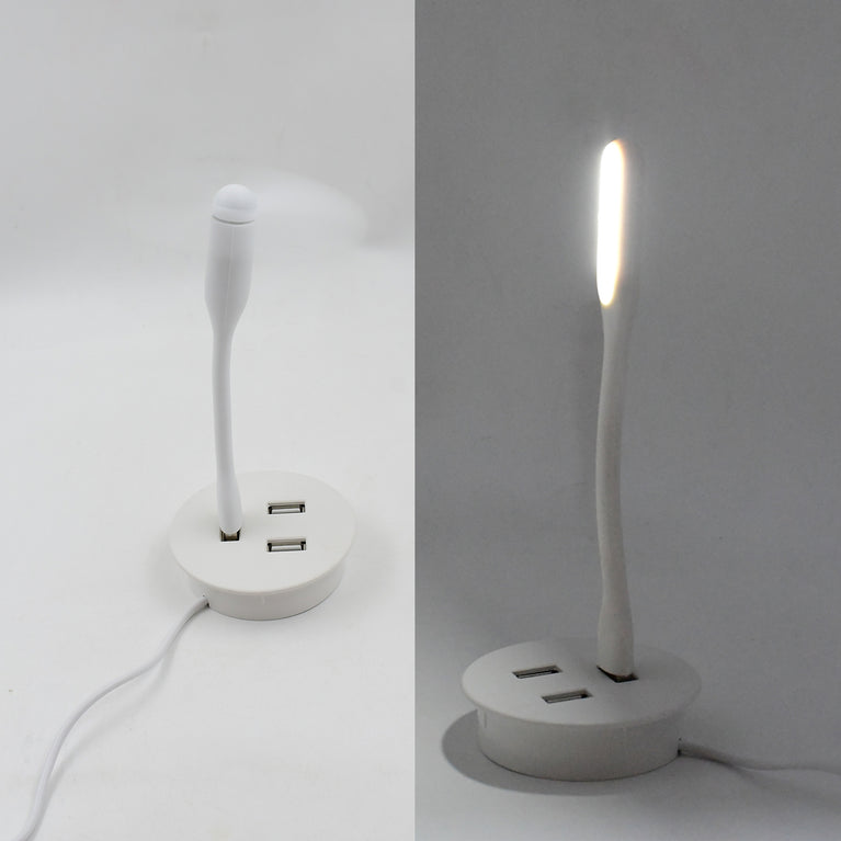 Portable Mini Usb Fan Usb Ligh Usb 3 Hub Port Combo