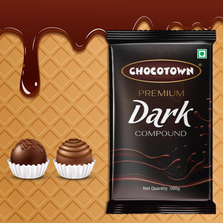 Dark Compound 500gm Chocotown Dark Choco Slab