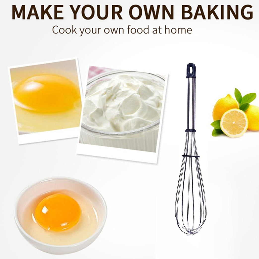 2569 Stainless Steel Wire Whiskballoon Whiskegg Frother Milk Egg Beater (8 Inch)