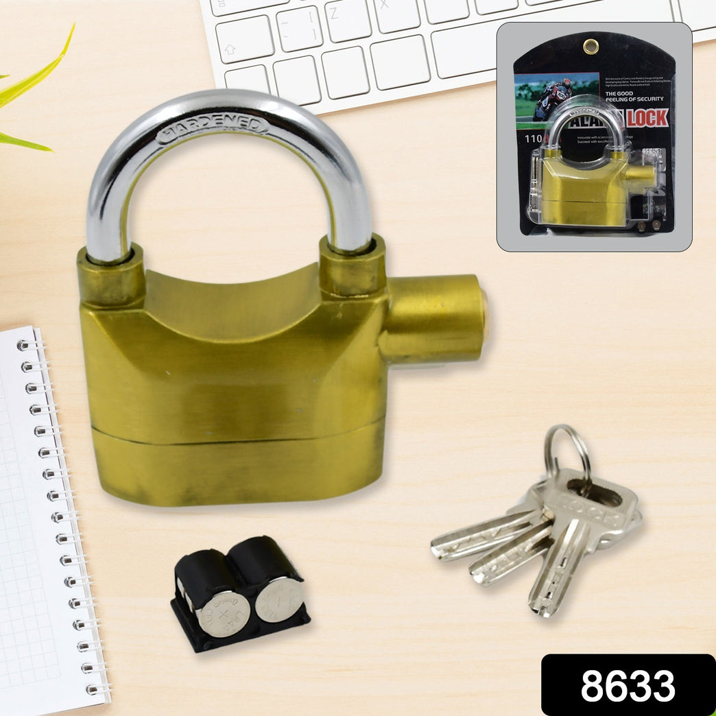 Security Alarm Metallic Lock System With 3 Keys (1 Set Mix Color)