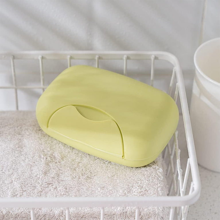 4592 Travel Soap Case Box Plastic Soap Box With Cover Waterproof Leakproof Soap Dish For Bathroom Travel Use (1pc)