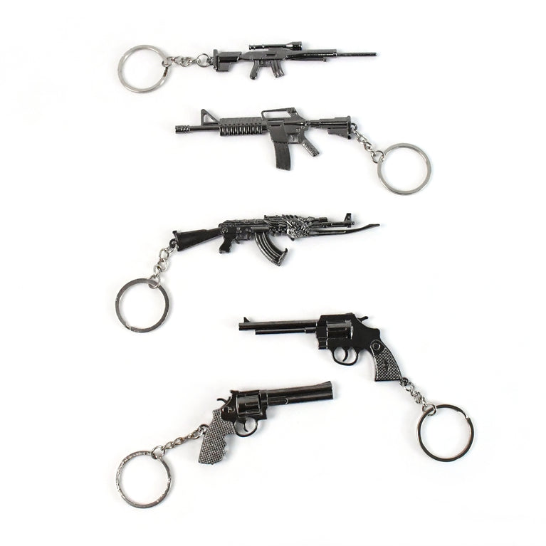 Mix Design Metal Gun Keychain With Case (1 Pc Mix Design)