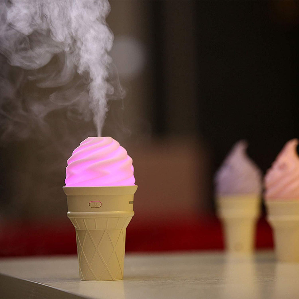 0396 Ice Cream Design Led Humidifier For Freshening Air Fragrance (Multicoloured)