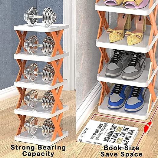 9078 4 Layer Shoes Stand Shoe Tower Rack Suit For Small Spaces Closet Small Entryway Easy Assembly And Stable In Structure Corner Storage Cabinet For Saving Space