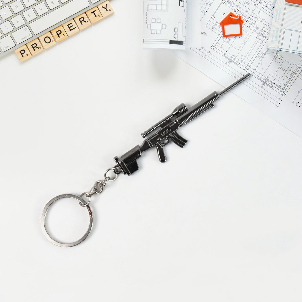 Mix Design Metal Gun Keychain With Case (1 Pc Mix Design)