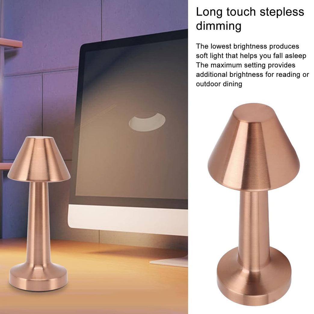 Led Lamp With Touch Control Decorative Desk Lamp Portable Metal Led Table Lamp Usb Rechargeable 3 Color 3 Levels Brightness Dimmable Eye Protection Modern Lamp For Home Decor Party Kids Room Bedroom (1 Pc)