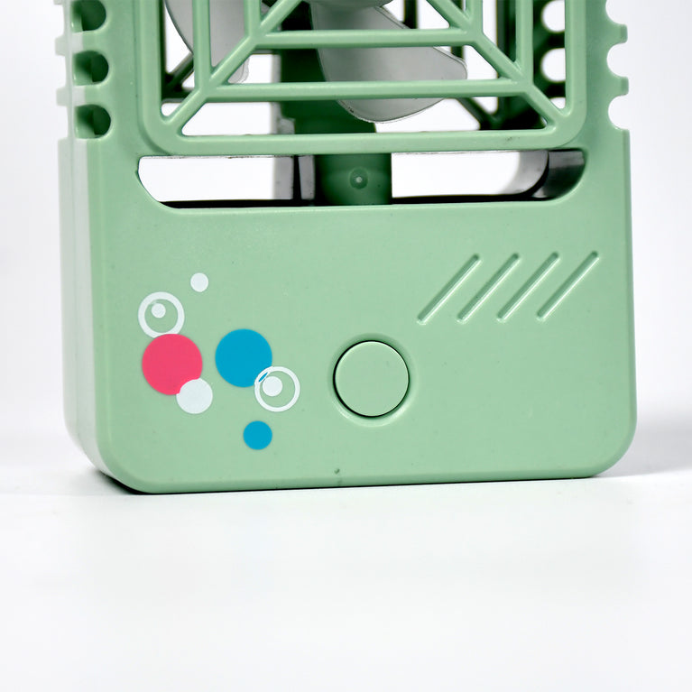 7608 Mini Desktop Fan Rechargeable Table Fan Handheld Fan Usb Fan Desk Fan Cooling Fan For Home Office Car Multi Use Fan (Battery Not Include)