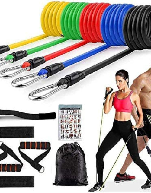 11 Pcs Resistance Band Set For Men & Women