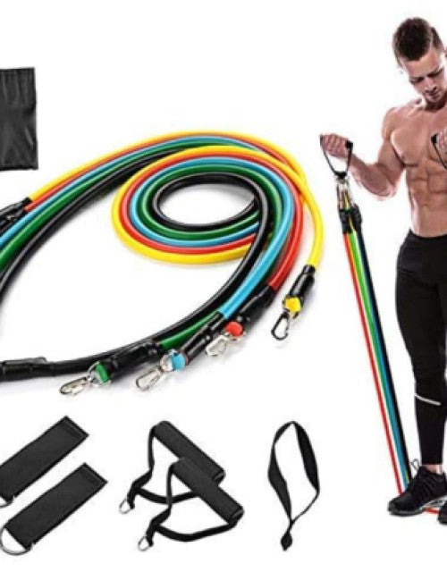 11 Piece Gym Power Resistance Band Set for Workout, Resistance Band for Exercise