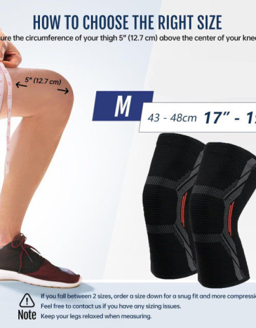 3D Knee Caps for Women & Men, Knee Support for Men Gym, Anti-Slip Design Knee Brace for Gym Running