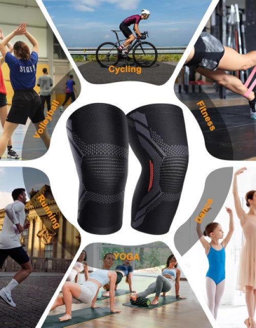 3D Knee Caps for Women & Men, Knee Support for Men Gym, Anti-Slip Design Knee Brace for Gym Running