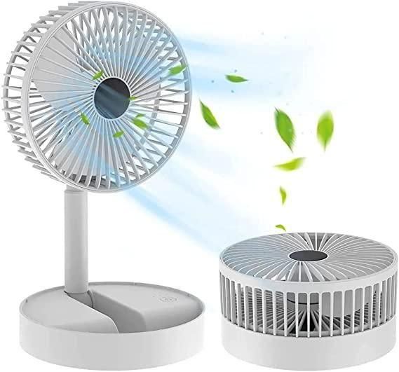 Adjustable Height Telescopic Rechargeable Standing Fan Rechargeable Pedestal Fan