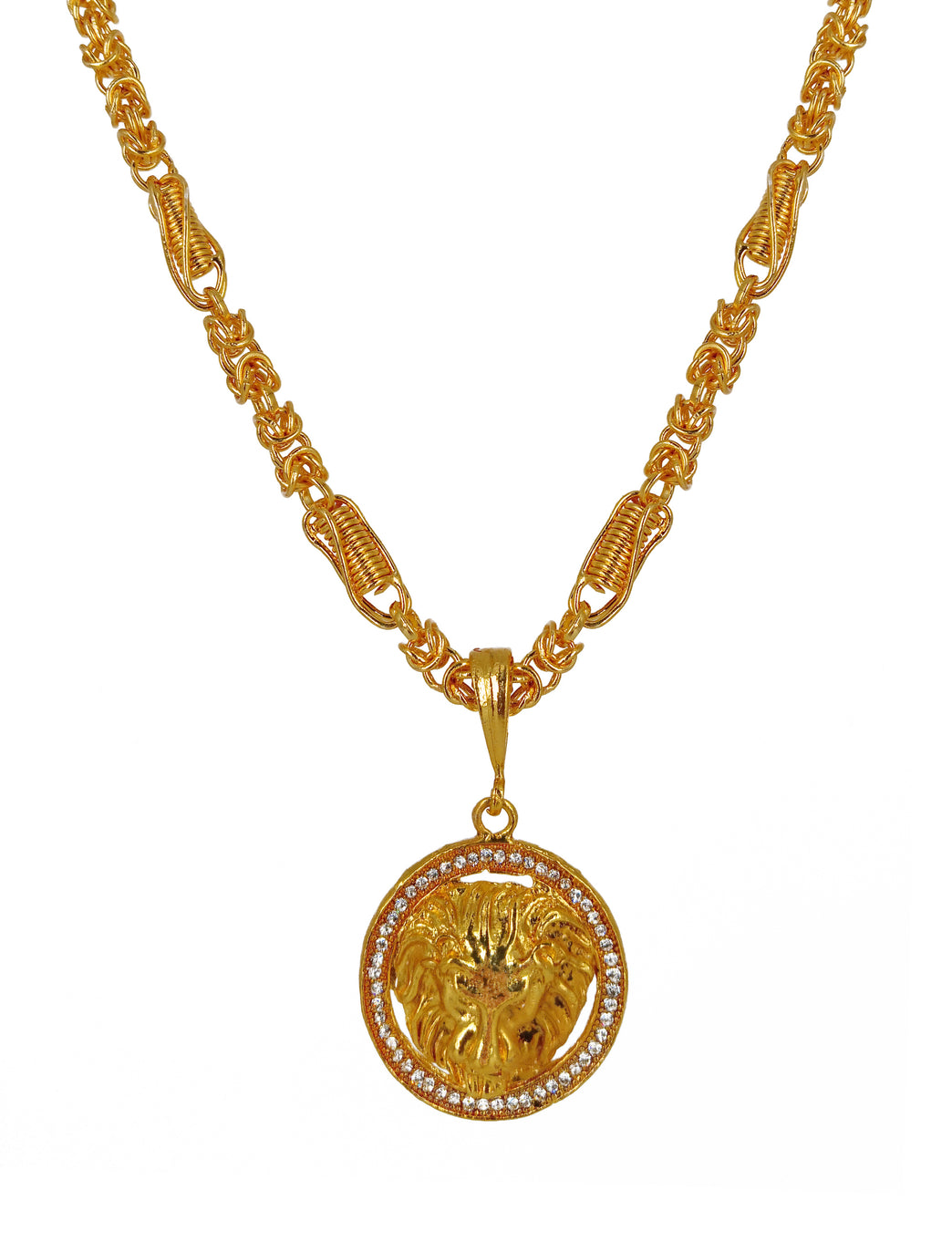 Luxurious Men's Gold Plated Pendant With Chain Vol 5