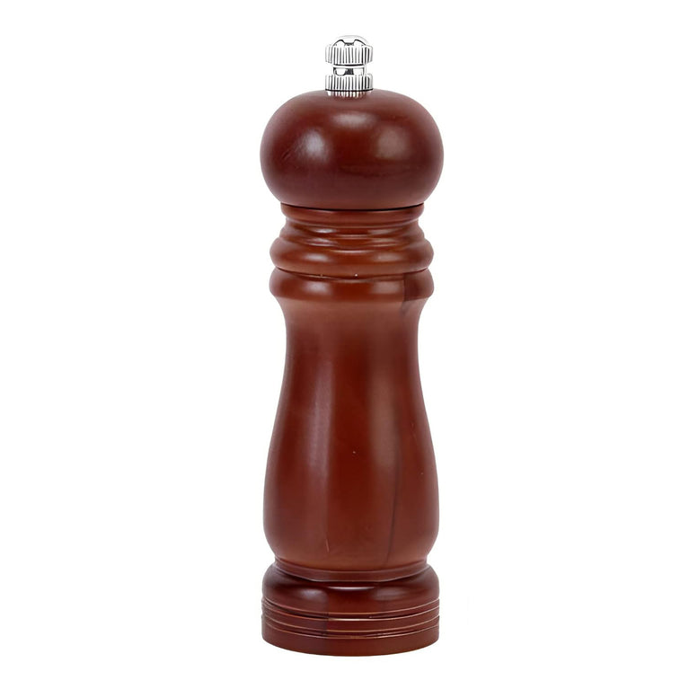 Wooden Pepper Mill 8 Inch Tall - Best Pepper Grinder (1 Pc)