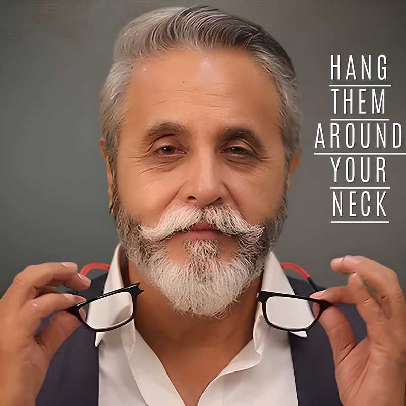 Hang In Neck Reading Glasses With Flexible Head Band