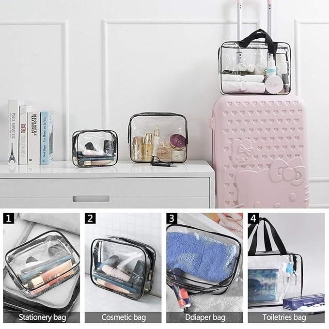 Clear PVC Cosmetic Bags Travel Toiletry Bag