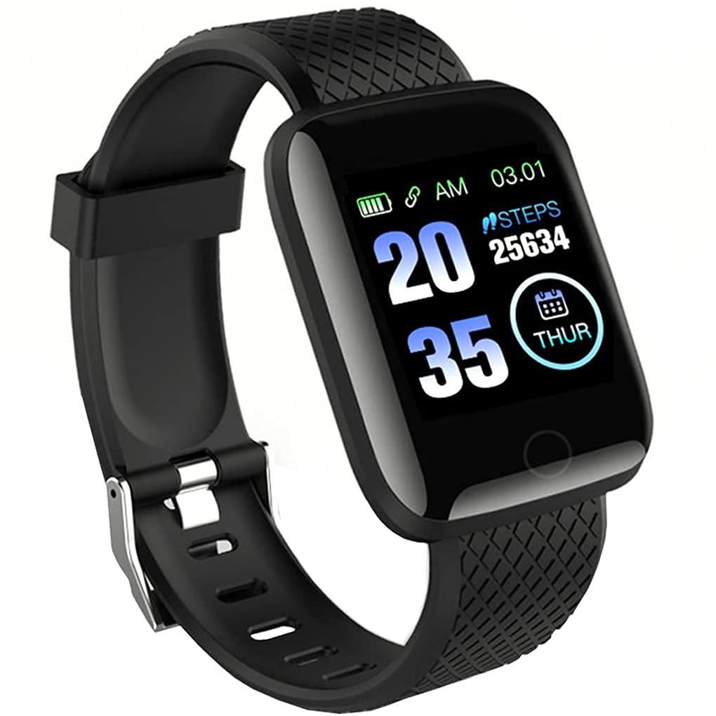 Unisex Bluetooth Smart Fitness Band Watch with Heart Rate Activity Tracker, Step and Calorie Counter, Blood Pressure, OLED Touchscreen for Men/Women