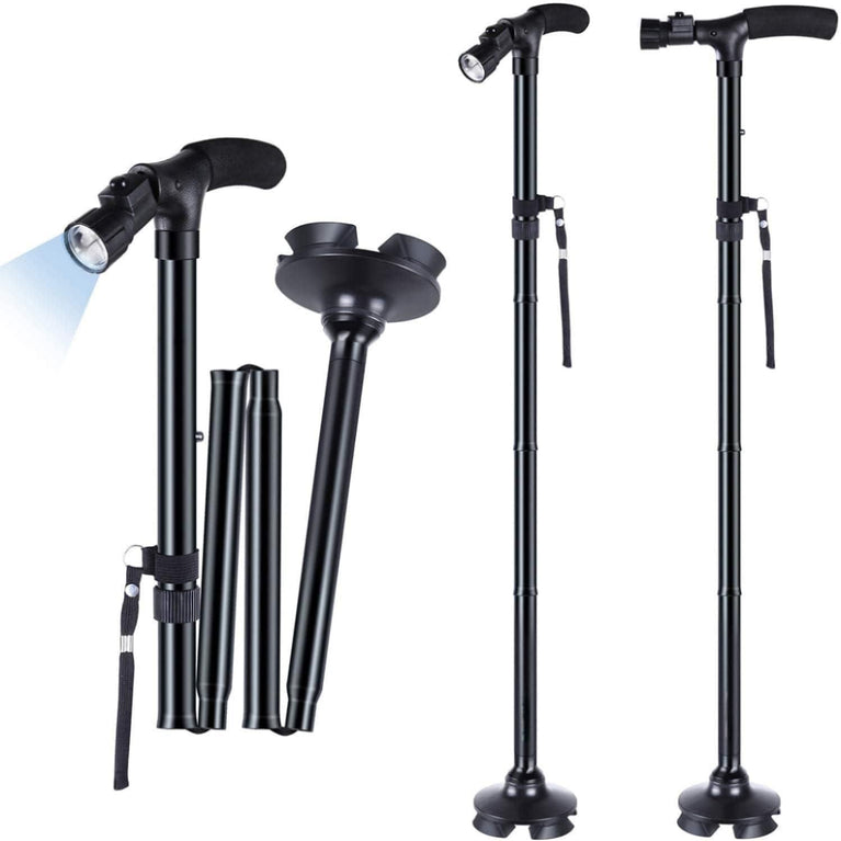 Collapsible Walking Stick with Led Light