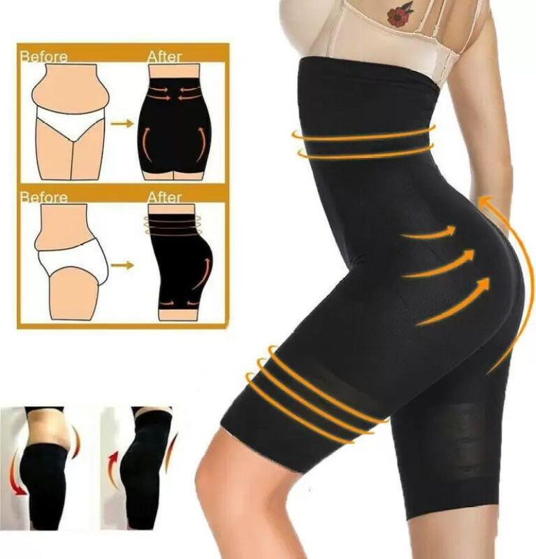 4-in-1 Shaper - Quick Slim Shape Wear Tummy, Back, Thighs, Hips - Black/Efffective Seamless Tummy Tucker (Assorted Colour)