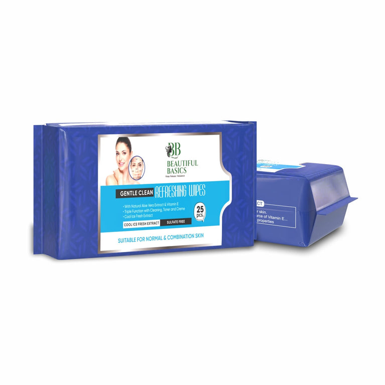 Beautiful Basics Normal  Oily Skin Face Wipes (2 Pkts X 50 Pcs Wipes)