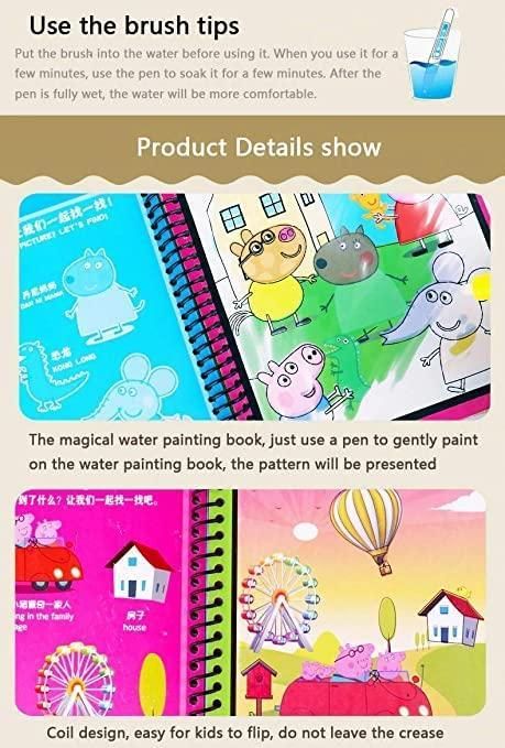 Reusable Magic Water Quick Dry Book Water Coloring Book