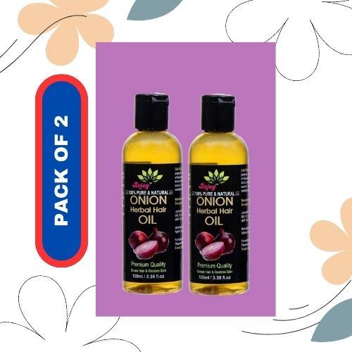 Bejoy Pure & Natural Onion Herbal Hair Oil-200ml (Pack of 2)