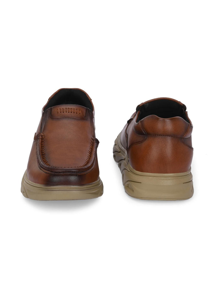 Men's Derby Slip On Tan Casual Shoes