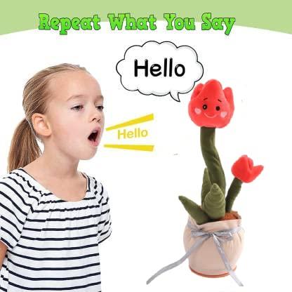 ROSE USB Dancing Cactus Toy Rose Chargeable and Recording Storage, Mimics, Dance and Singing Features