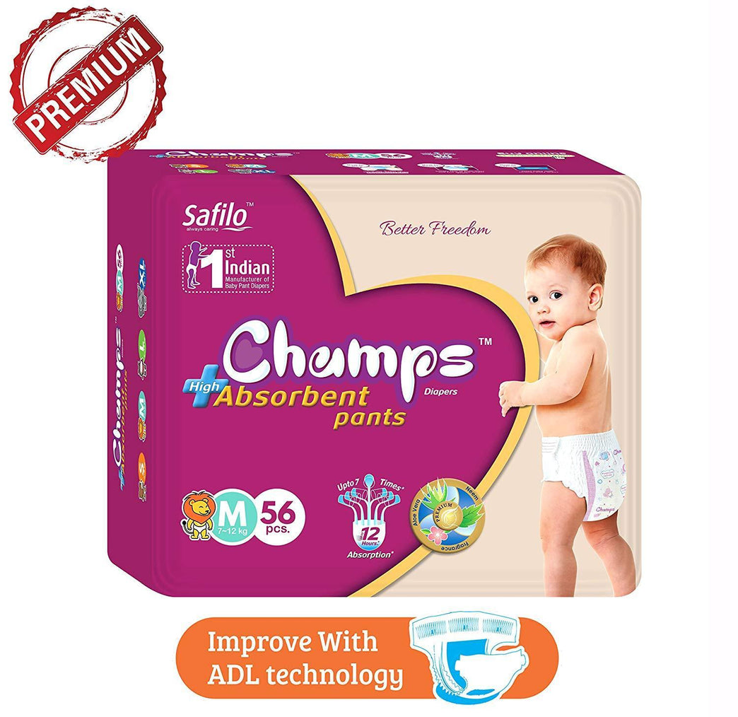 952 Premium Champs High Absorbent Pant Style Diaper Medium Size 40 Pieces (952_medium_40)