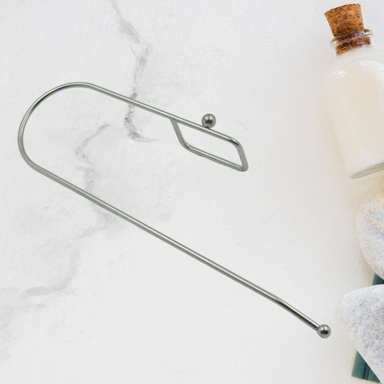 9385 Stainless Steel Drill Free Self-adhesive Paper Roll Holder Tissue Paper Stand Towel Bar Hanger Kitchen Towel Holder For Kitchen Bathroom Toilet (Pack Of 1)