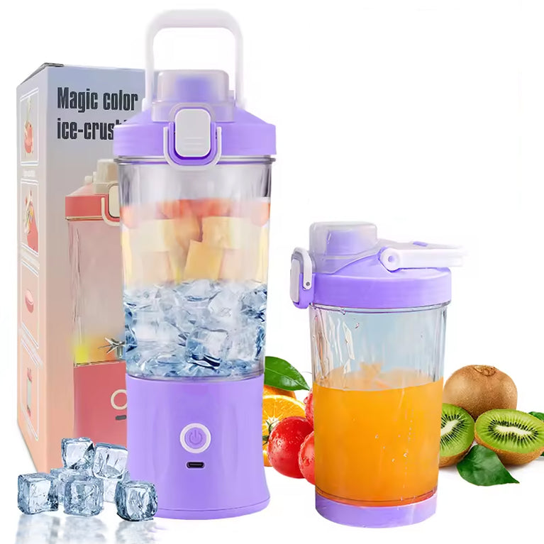 Eletric Crusher Juicer With Multicolor Light 8 Blades (600 Ml  Multicolor)