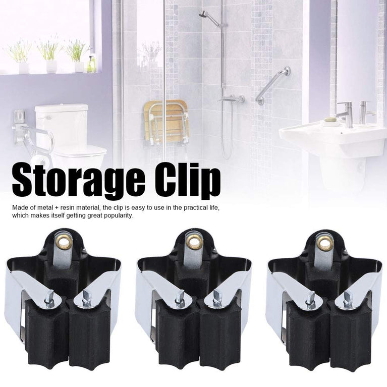 Multifunction Wall Mount Garage Holder For Mop  Broom  Hanger (4 Pcs Set)