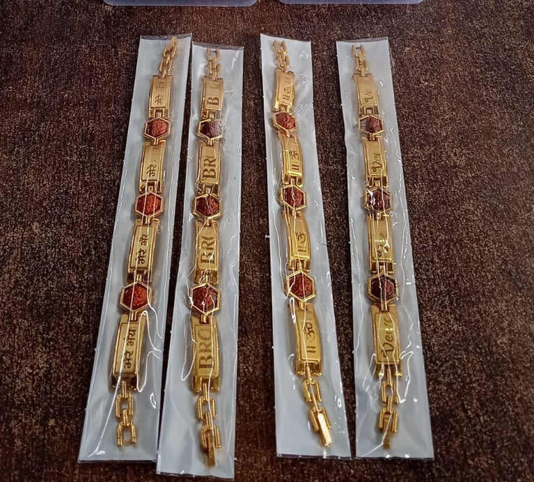 Gold Plated Hexa Bead Bracelet Rakhi For Brother  (1 Pc)