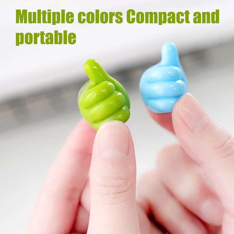 9117 Thumb Cable Clipscord Holder Multi-functional Wall Hooks Cable Organizer Cable Management For Desk Home Office Car Multi Color (Pack Of 10)