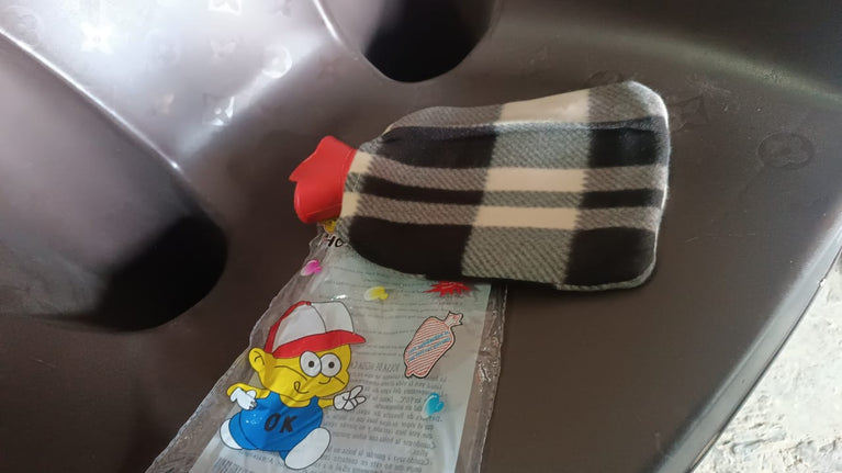 Hot Water Bottle Bag With Cover For Pain Relief (1 Pc  Mix Design  Size)