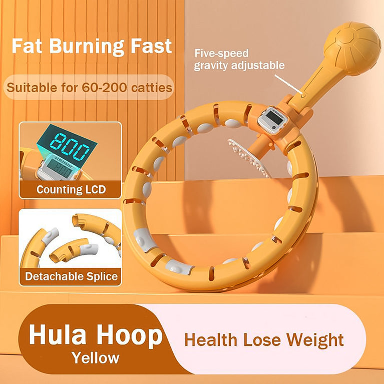 Smart Fitness Hula Hoops With Spinning Ball And Intelligent Counter (1 Pc  Loose)