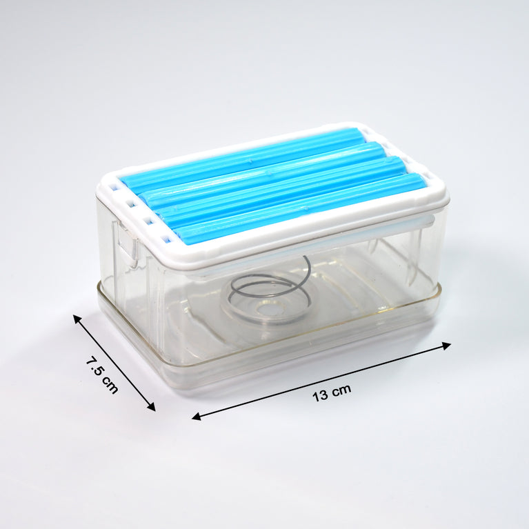 6296 2-in-1 Portable Soap Dish  Soap Dispenser With Roller And Drain Holes Multifunctional Soap Holder Foaming Soap Bar Box For Home Kitchen Bathroom