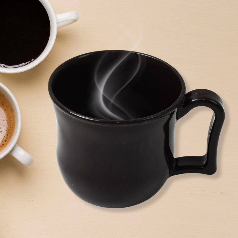 Premium Plastic Coffee  Tea Cups  Mug With Handle(1 Pc  Loose  Black)