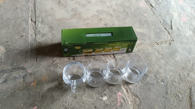 Glass 3 Pc Tumbler  1 Pc Cup Set (4 Pcs Set)