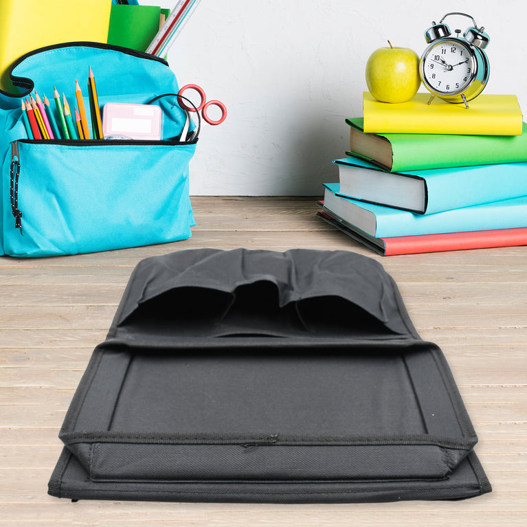 8164 Sofa Arm Rest Hanging Storage Bag Storage Bag For Sofa Ideal For Sorting Magazines Ipad Books (Black)