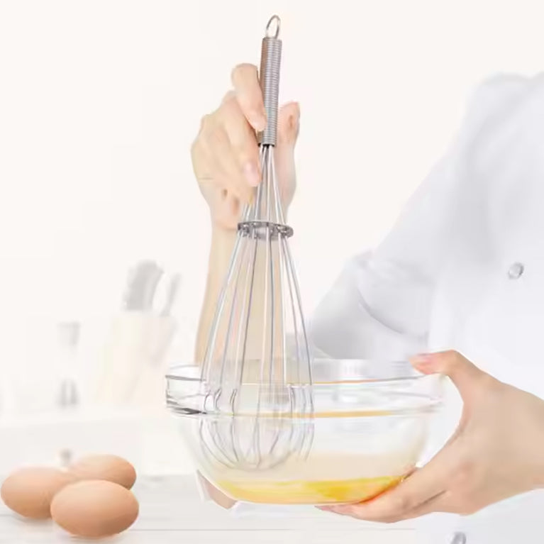 Stainless Steel Manual Milk Frother Egg Whisk Free Egg Separator (1 Pc)