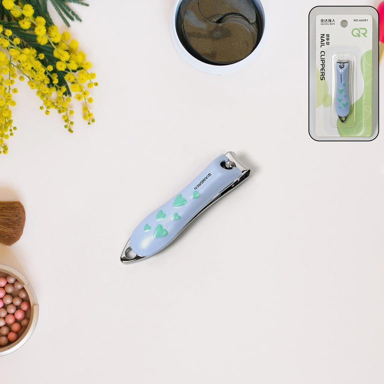 Cute Nail Clipper With Nail Catcher Nail File - Stainless Steel (1 Pc)