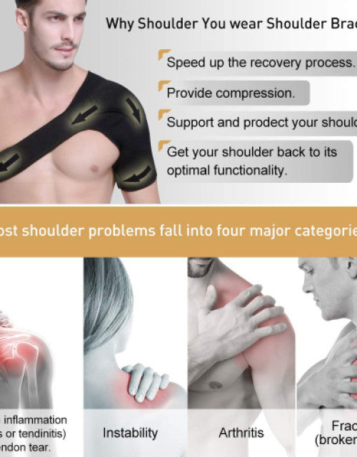 Adjustable Neoprene Torn Rotator Cuff Shoulder Stabilizer Support for Injury Prevention