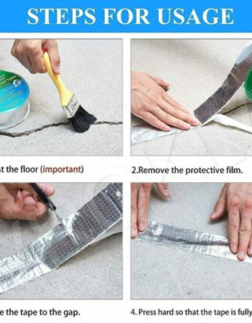 Aluminium Foil Self adhesive UV Protection Waterproof Tape Suitable for Roof Leak (Pack of 1)