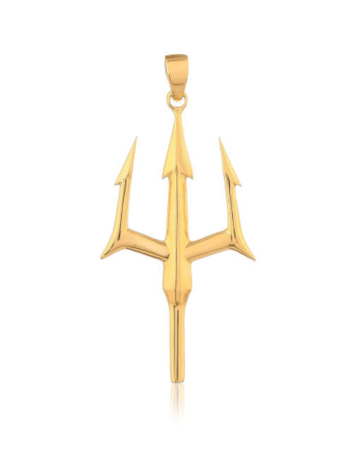 Aquatic Aura Trident Pendant - Gold Plated